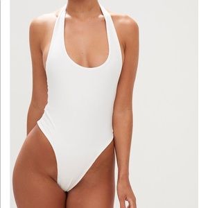 Brand New White High Leg Monokini